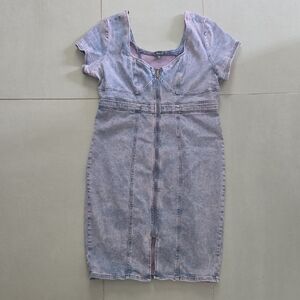 VENUS Light Blue Short Sleeve Mini Dress